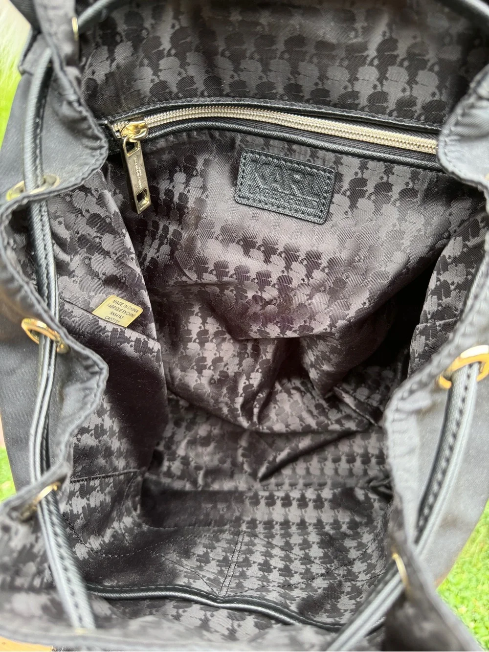 Karl Lagerfeld Nylon Backpack Pom Pom